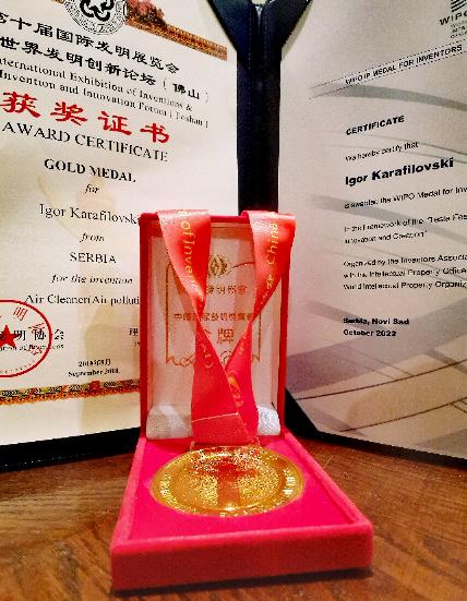 Zlatna medalja Svetski forum pronalazaka i inovacija ( Foshan China )